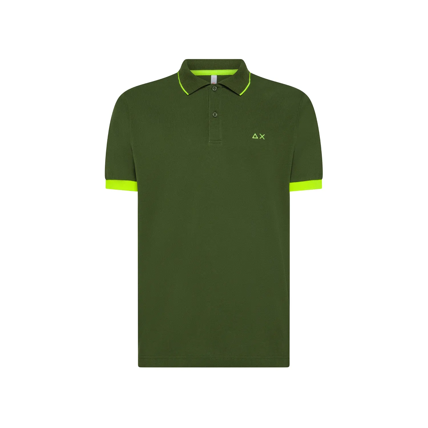 Sale Polo con Riga Sottile Fluo a Contrasto / Uomo Polo