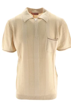 Sale Polo in Cotone con Chiusura Zip / Uomo Polo
