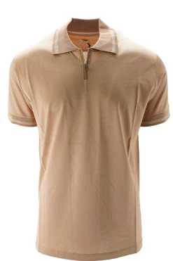 New Polo in Cotone con Zip / Uomo Polo