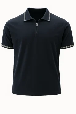 Outlet Polo in Cotone con Zip / Uomo Polo