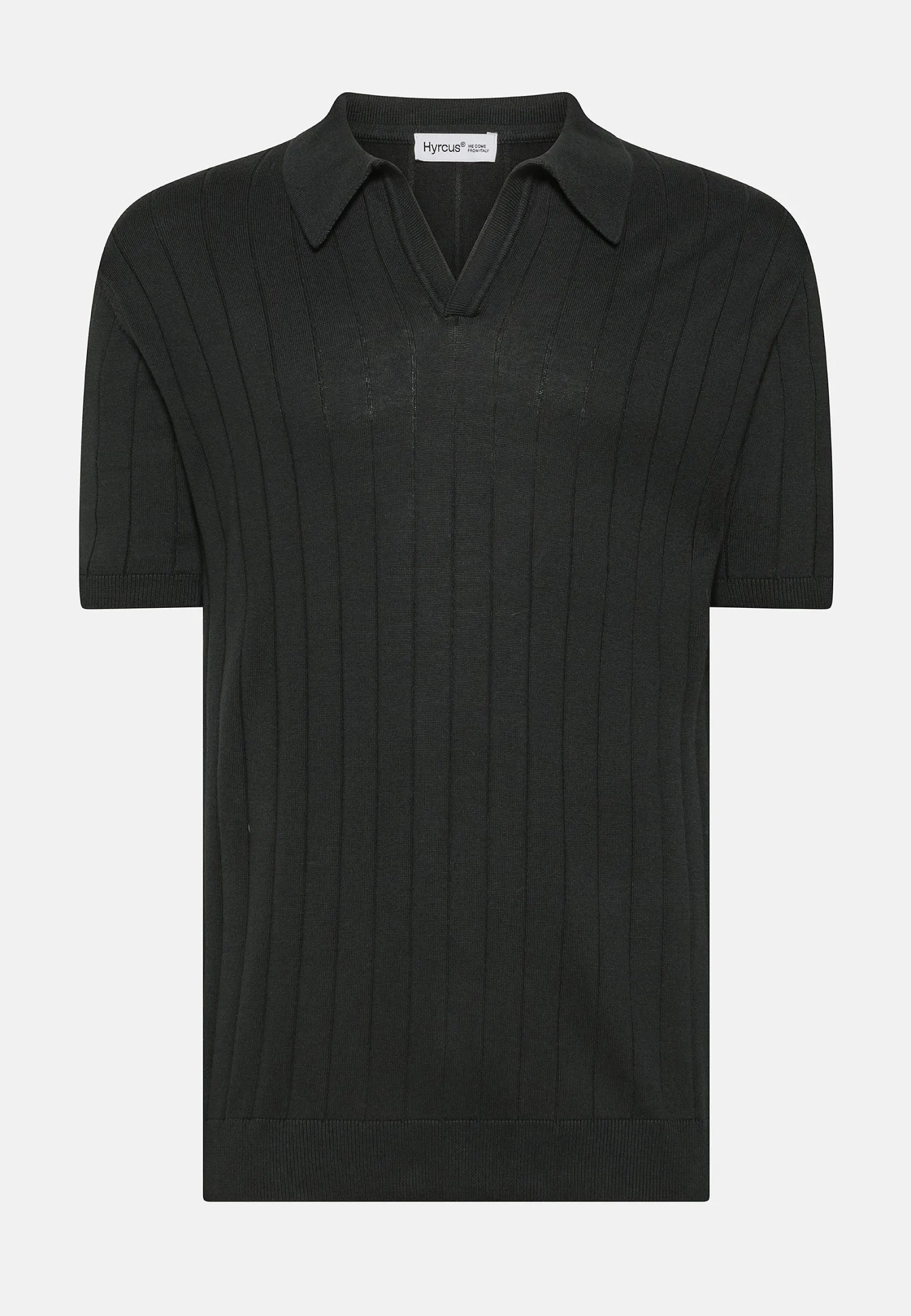 New Polo in Cotone Effetto Righe / Uomo Polo