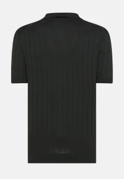 New Polo in Cotone Effetto Righe / Uomo Polo