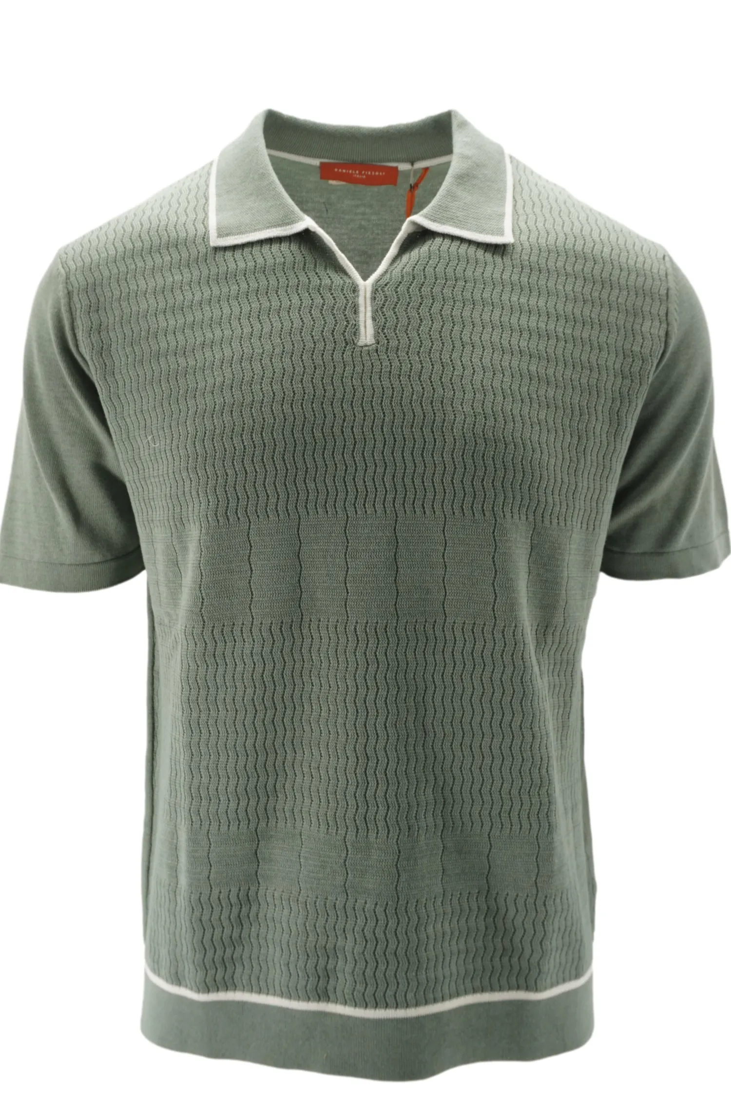 Outlet Polo in Cotone Giza con Tramatura / Uomo Polo