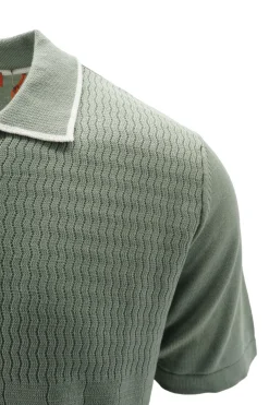 Outlet Polo in Cotone Giza con Tramatura / Uomo Polo