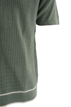 Outlet Polo in Cotone Giza con Tramatura / Uomo Polo