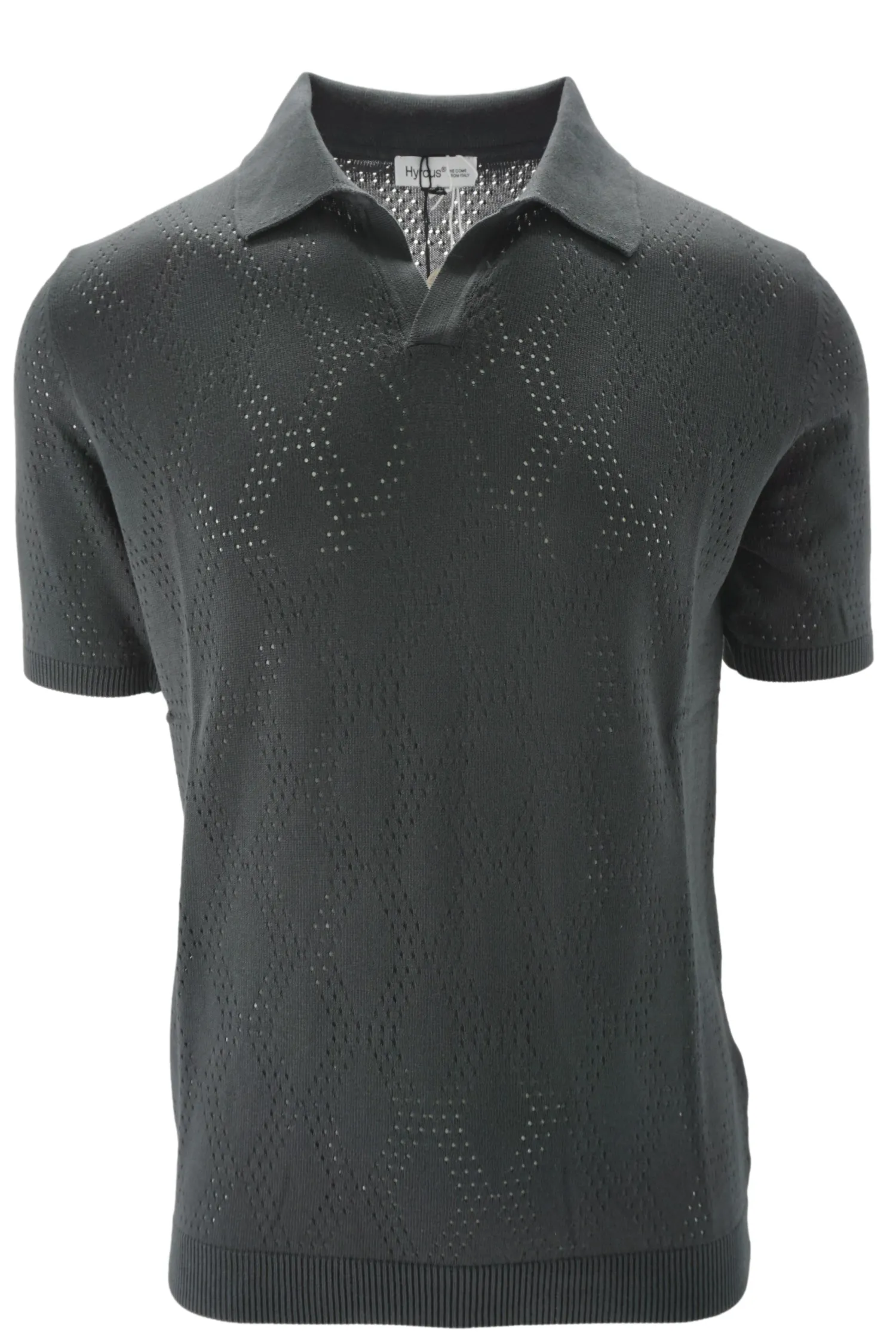 Discount Polo in Filo di Cotone con Tramatura Rombi / Uomo Polo
