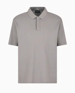 Online Polo in Jersey Jacquard a Rilievo / Uomo Polo