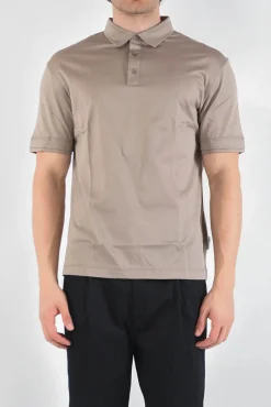 New Polo in Jersey Lucido di Cotone / Uomo Polo