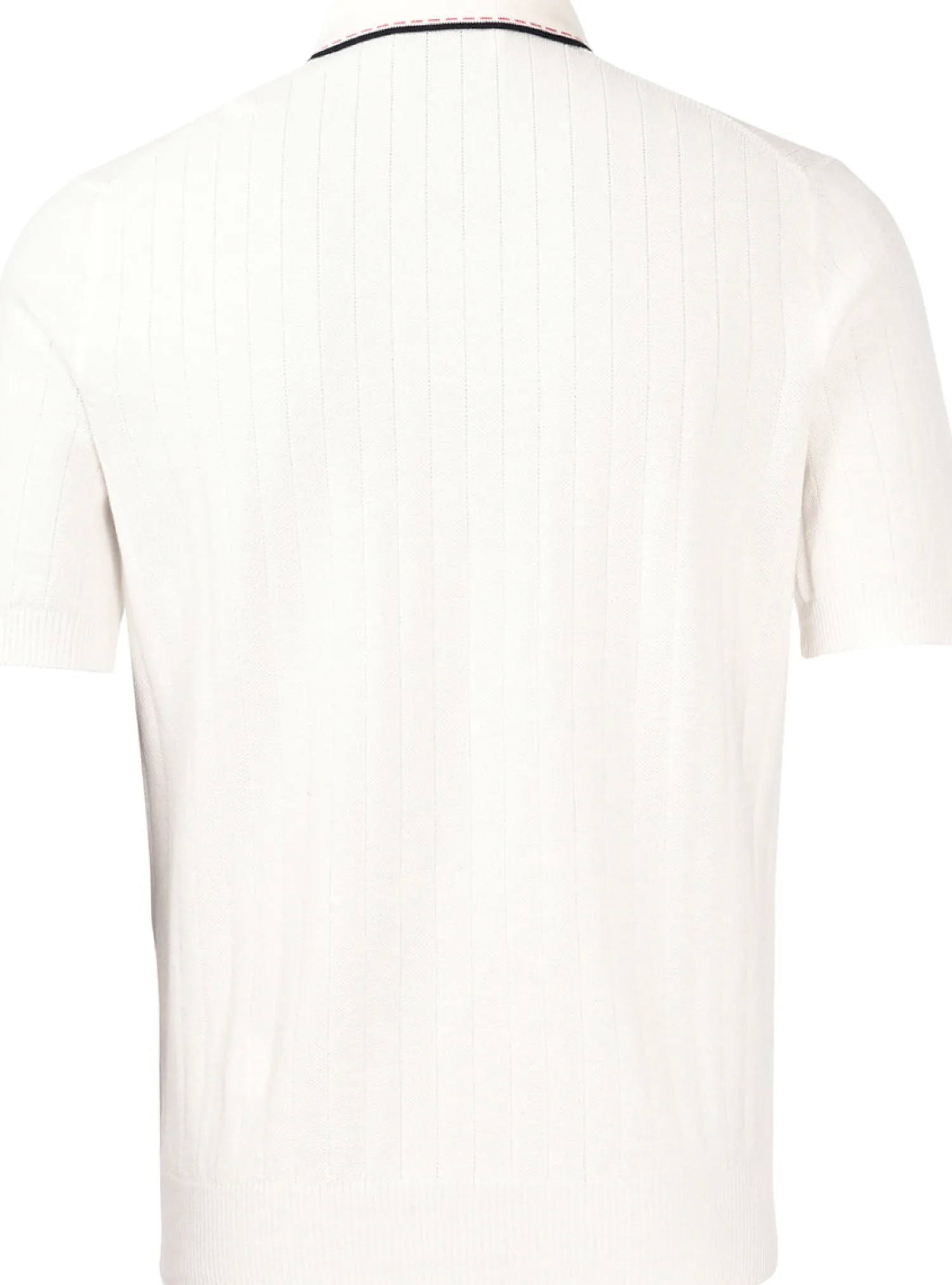 Online Polo in Maglia con Contrasti / Bianco Uomo Polo
