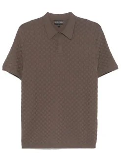 Clearance Polo in Maglia con Tramatura / Uomo Polo