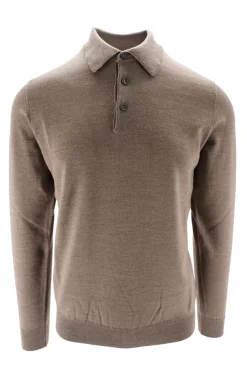 Clearance Polo in Maglia in Lana Merino Extrafine / Uomo Maglieria