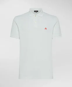 Polo in Piqué di Nylon Stretch Plantago 02 / Verde Uomo Polo