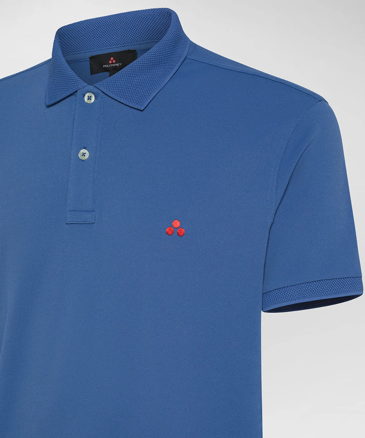 Hot Polo in Piqué di Nylon Stretch Plantago 02 / Bluette Uomo Polo