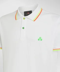 Hot Polo in Piquet di Cotone con Dettagli Fluo / Uomo Polo