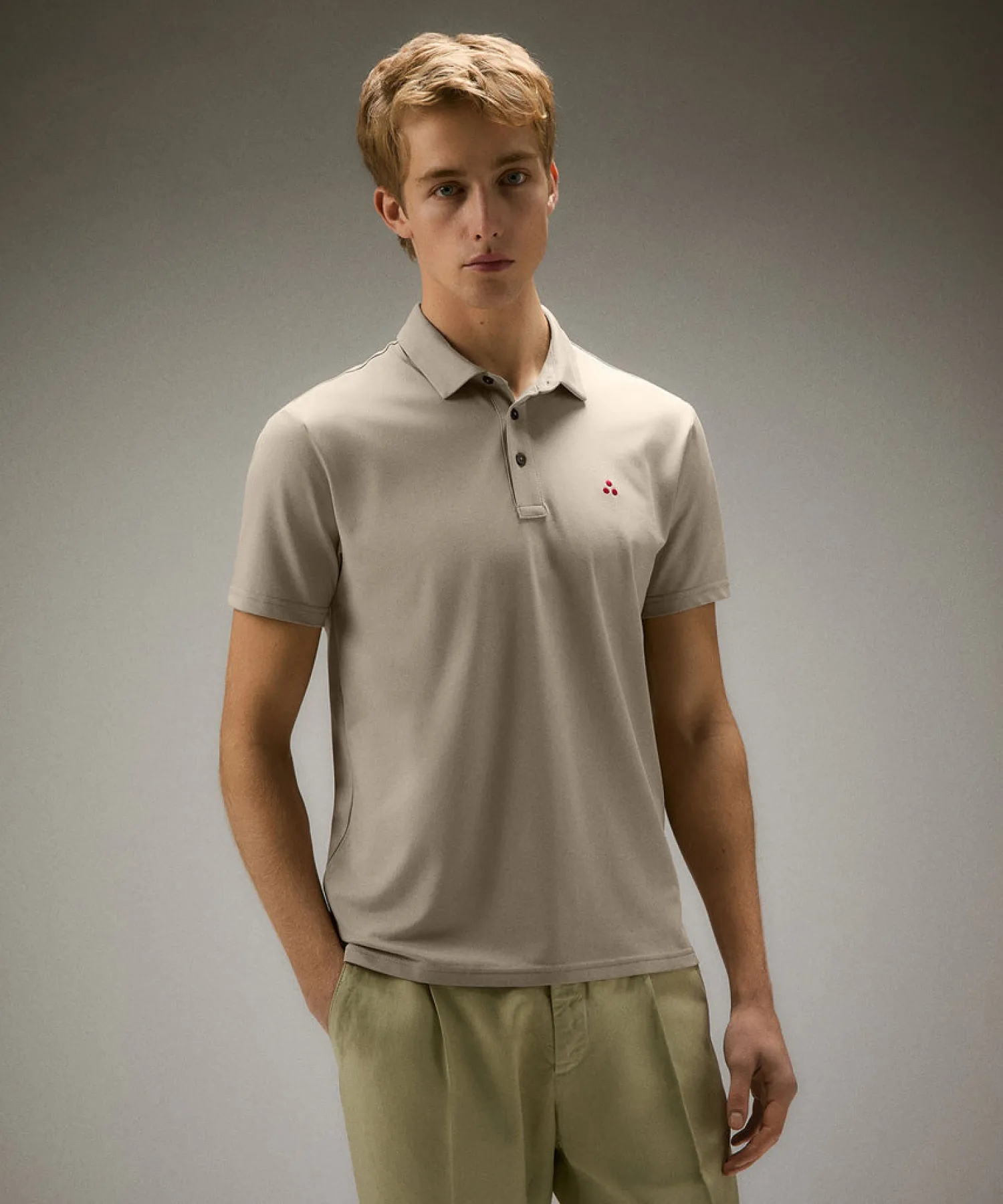 Sale Polo in Piquet di Cotone Stretch Mezzola 02 / Uomo Polo