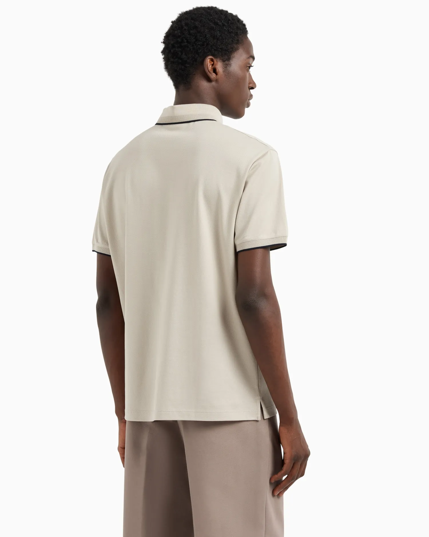 Discount Polo in Piquet Stretch con Ricamo / Uomo Polo