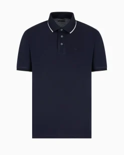 Outlet Polo in Piquet Stretch con Ricamo / Uomo Polo