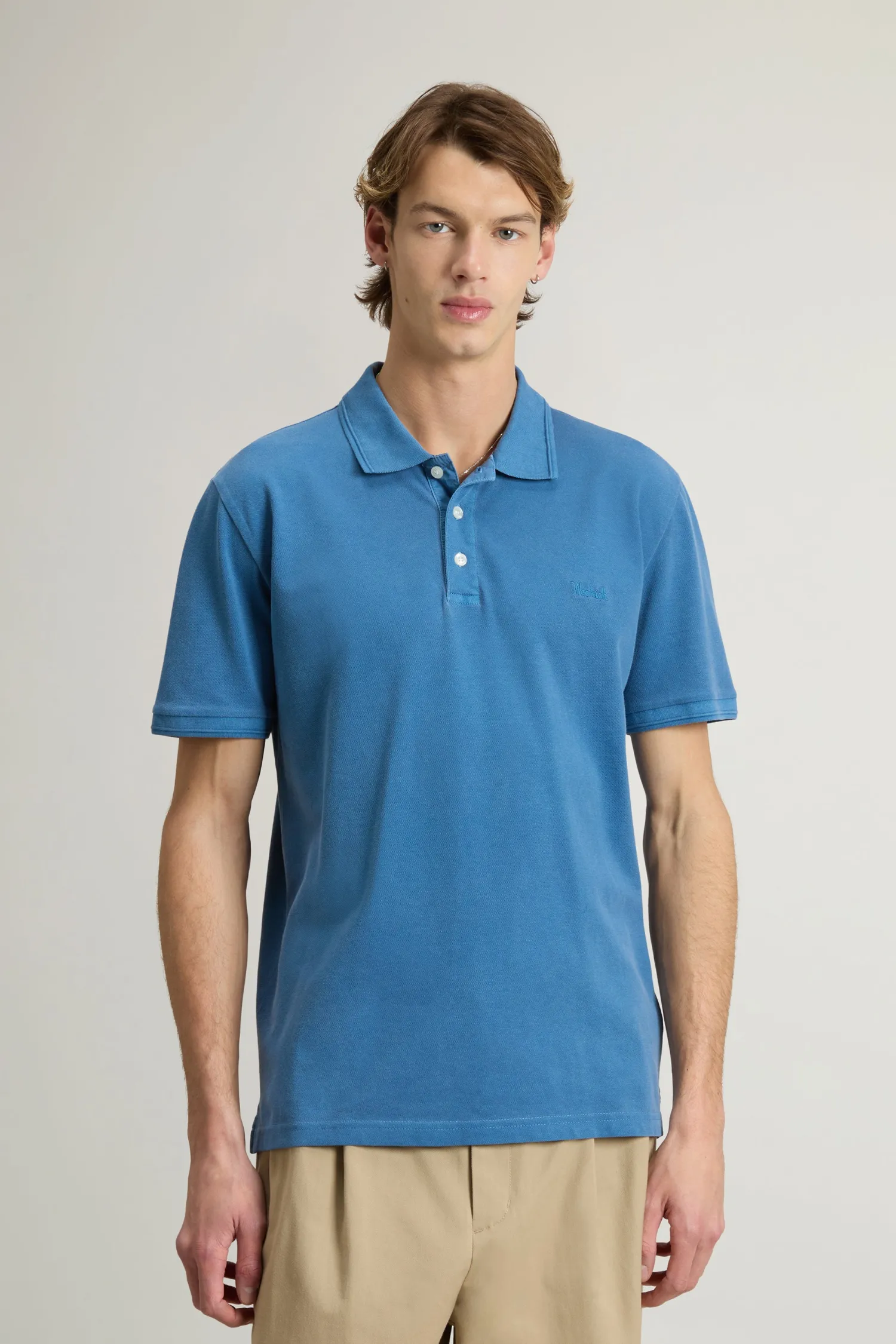 New Polo Mackinack in Piqué di Cotone / Celeste Uomo Polo