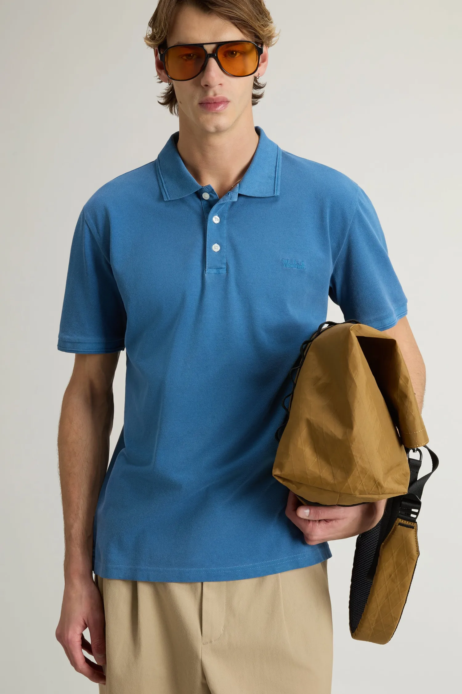 New Polo Mackinack in Piqué di Cotone / Celeste Uomo Polo