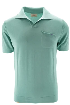Clearance Polo Senza Bottoni in 100% Cotone / Uomo Polo