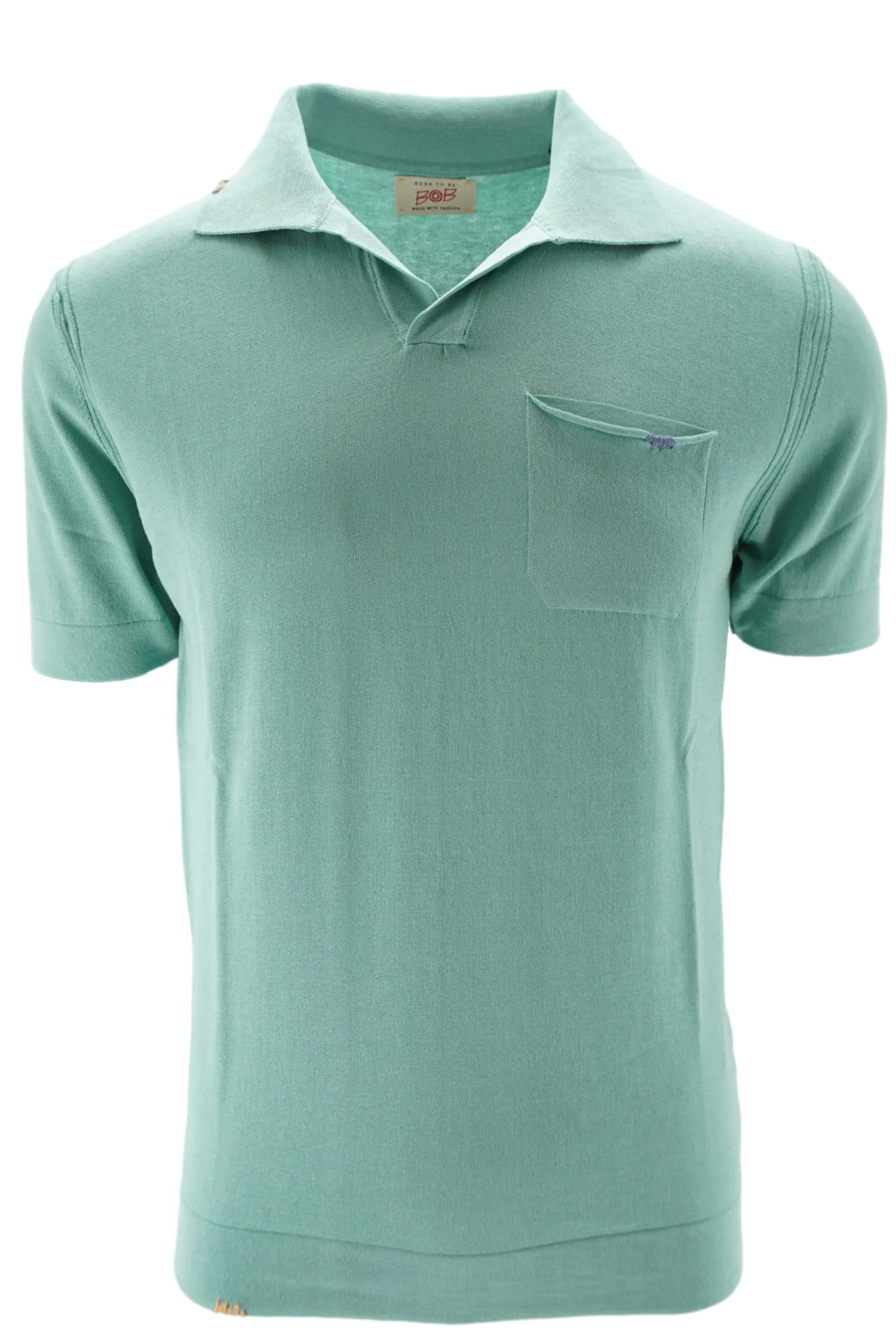 Clearance Polo Senza Bottoni in 100% Cotone / Uomo Polo