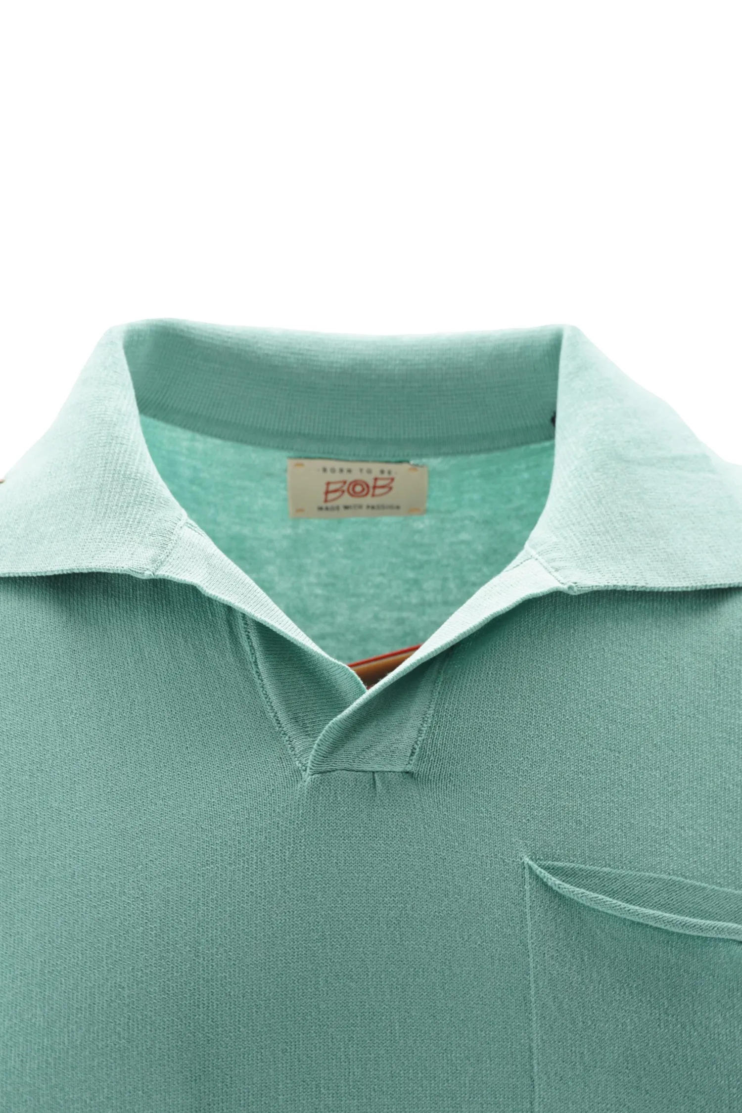 Clearance Polo Senza Bottoni in 100% Cotone / Uomo Polo
