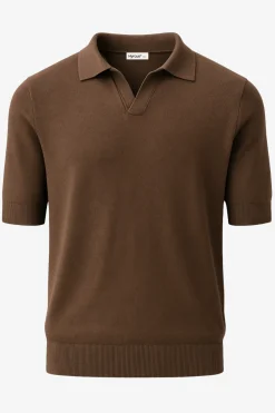 Polo Senza Bottoni in Filo di Cotone / Uomo Polo