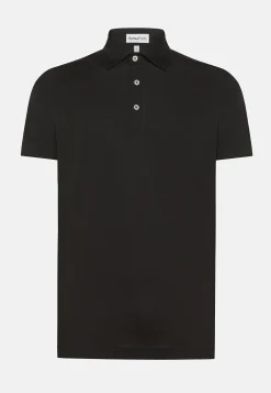 Best Polo Slim Fit in Cotone Filo di Scozia con Bottoni in Madreperla / Ner Uomo Polo