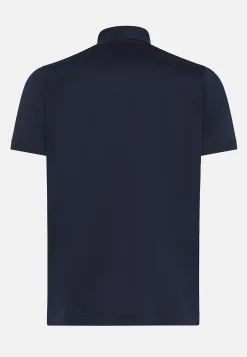 Clearance Polo Slim Fit in Cotone Filo di Scozia con Bottoni in Madreperla / Uomo Polo