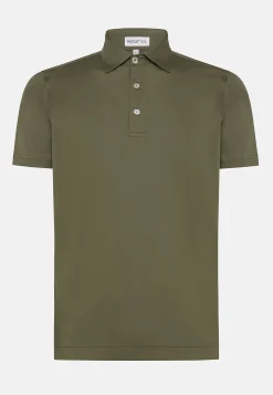 Polo Slim Fit in Cotone Filo di Scozia con Bottoni in Madreperla / Ver Uomo Polo