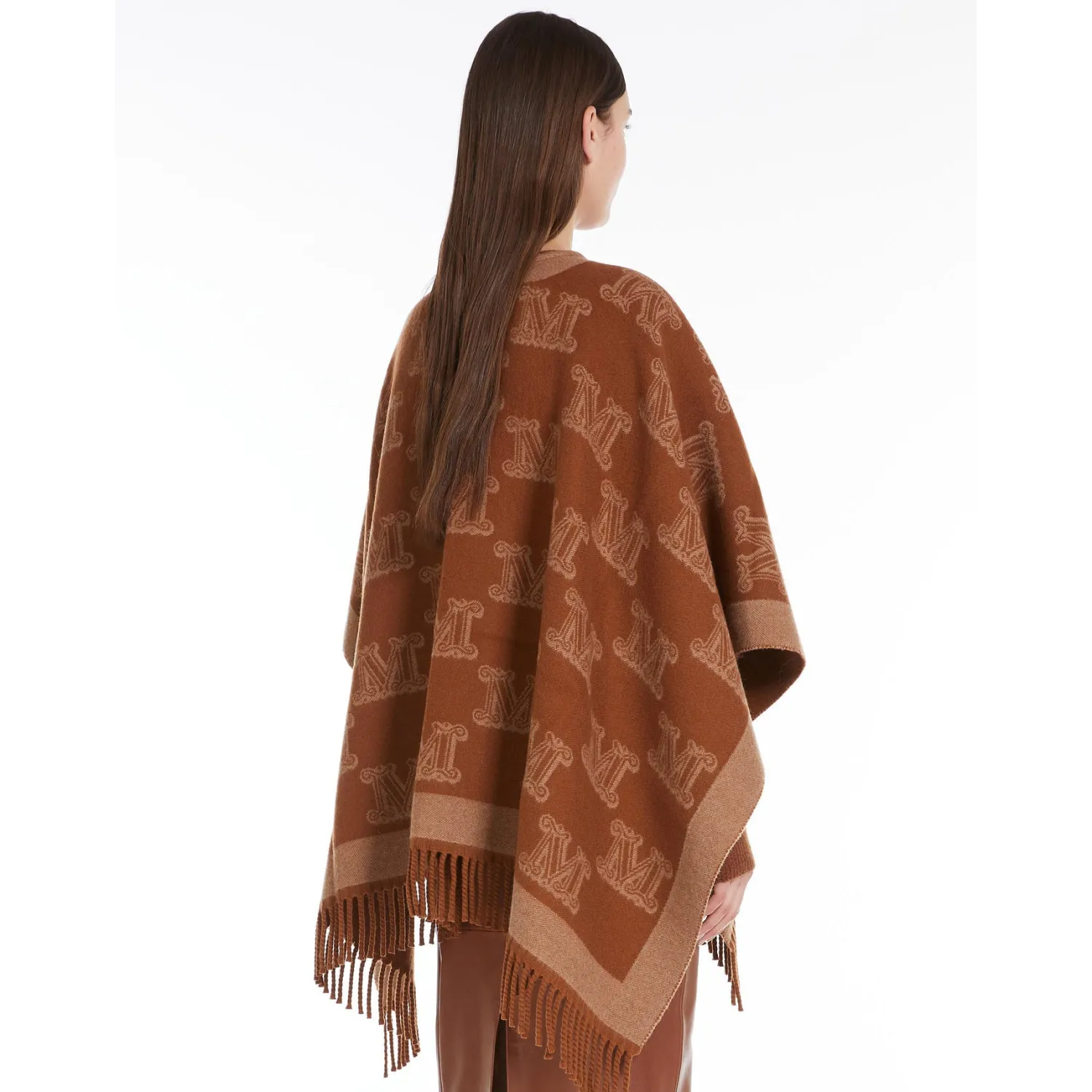 Poncho in Lana con Logo / Donna Sciarpe