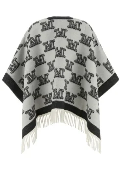 Discount Poncho in Lana con Logo / Donna Sciarpe