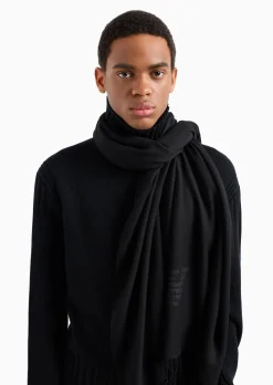 Best Sciarpa con Frange e Logo / Uomo Sciarpe