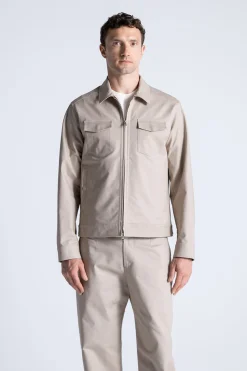 Shirt Jacket con Chiusura Zip / Uomo Giubbotti