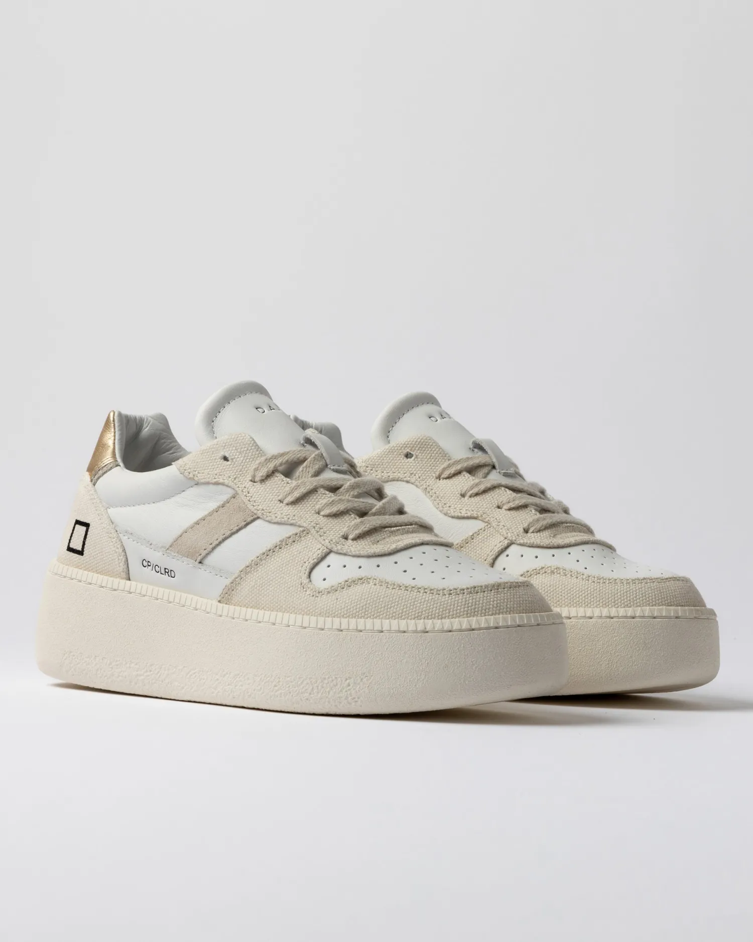 Clearance Sneaker Court Platform Colored in Pelle / Donna Sneakers