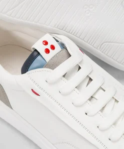 Online Sneaker in Pelle con Dettagli a Contrasto / Uomo Sneakers