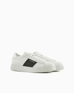 New Sneakers in Pelle con Dettaglio Logato / Uomo Sneakers