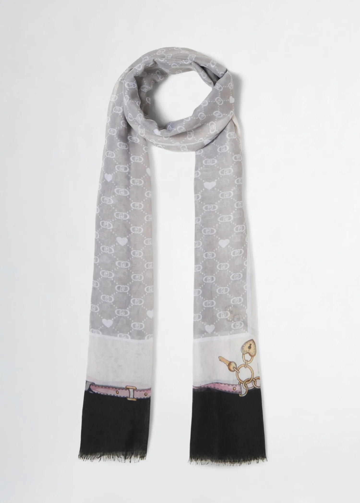 Discount Stola con Fantasia a Cuori / Donna Sciarpe