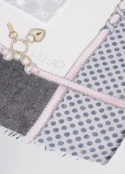 Discount Stola con Fantasia a Cuori / Donna Sciarpe