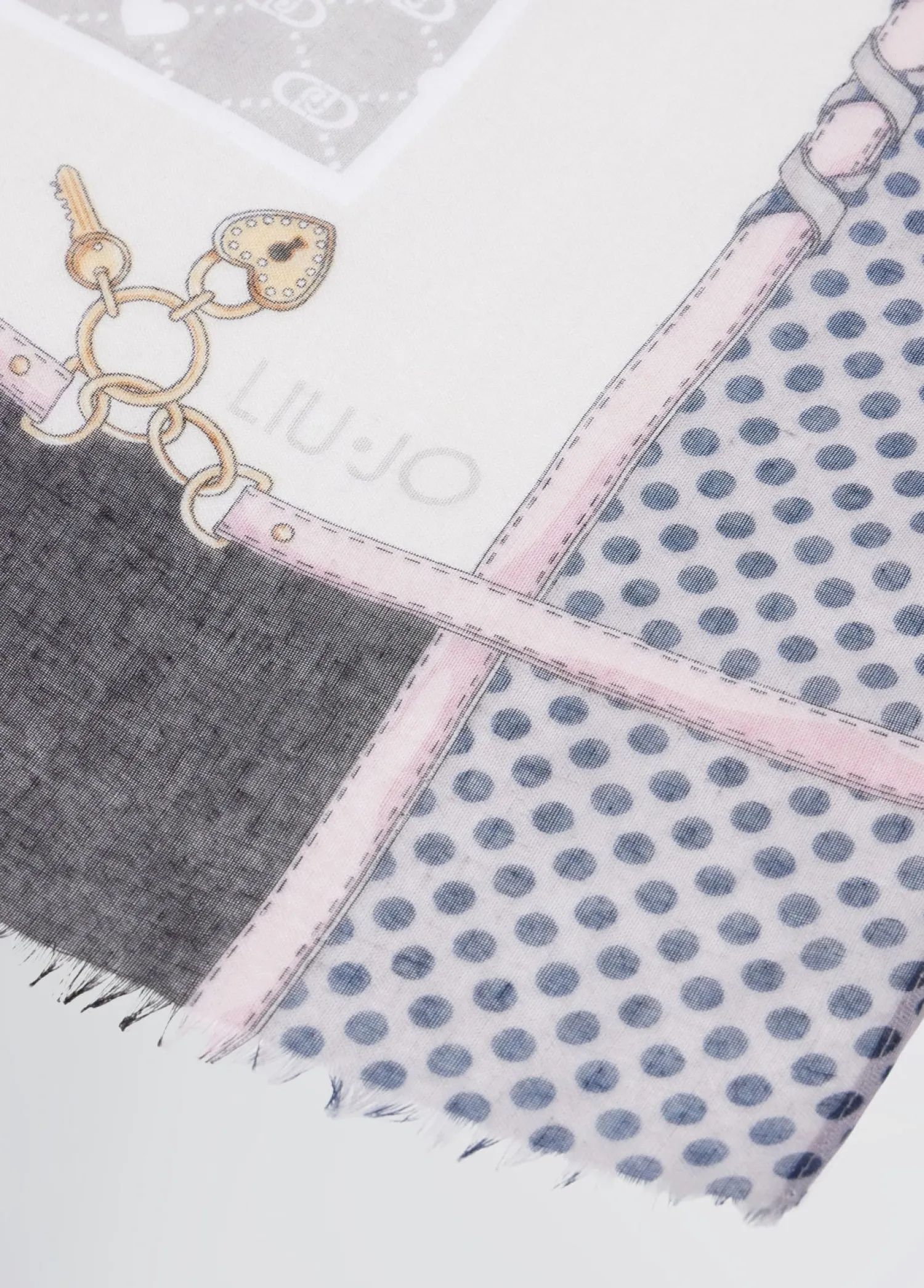 Discount Stola con Fantasia a Cuori / Donna Sciarpe