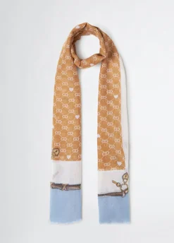 Discount Stola con Fantasia a Cuori / Donna Sciarpe