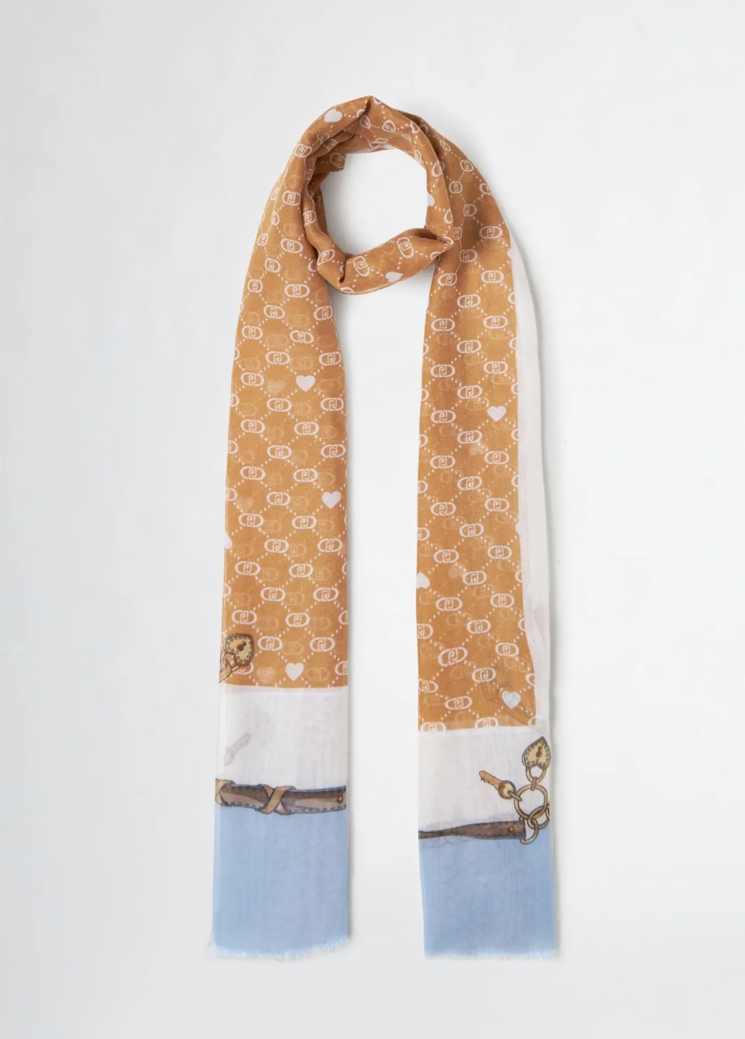 Discount Stola con Fantasia a Cuori / Donna Sciarpe