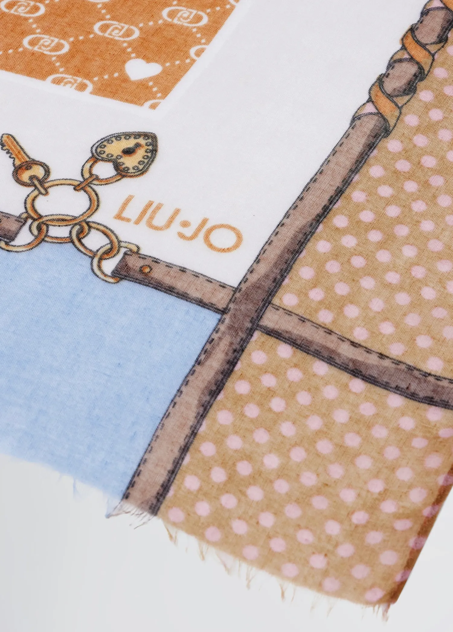 Discount Stola con Fantasia a Cuori / Donna Sciarpe