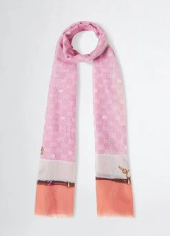 Discount Stola con Fantasia a Cuori / Donna Sciarpe