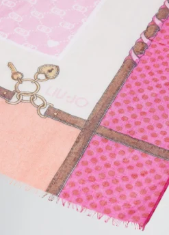 Discount Stola con Fantasia a Cuori / Donna Sciarpe