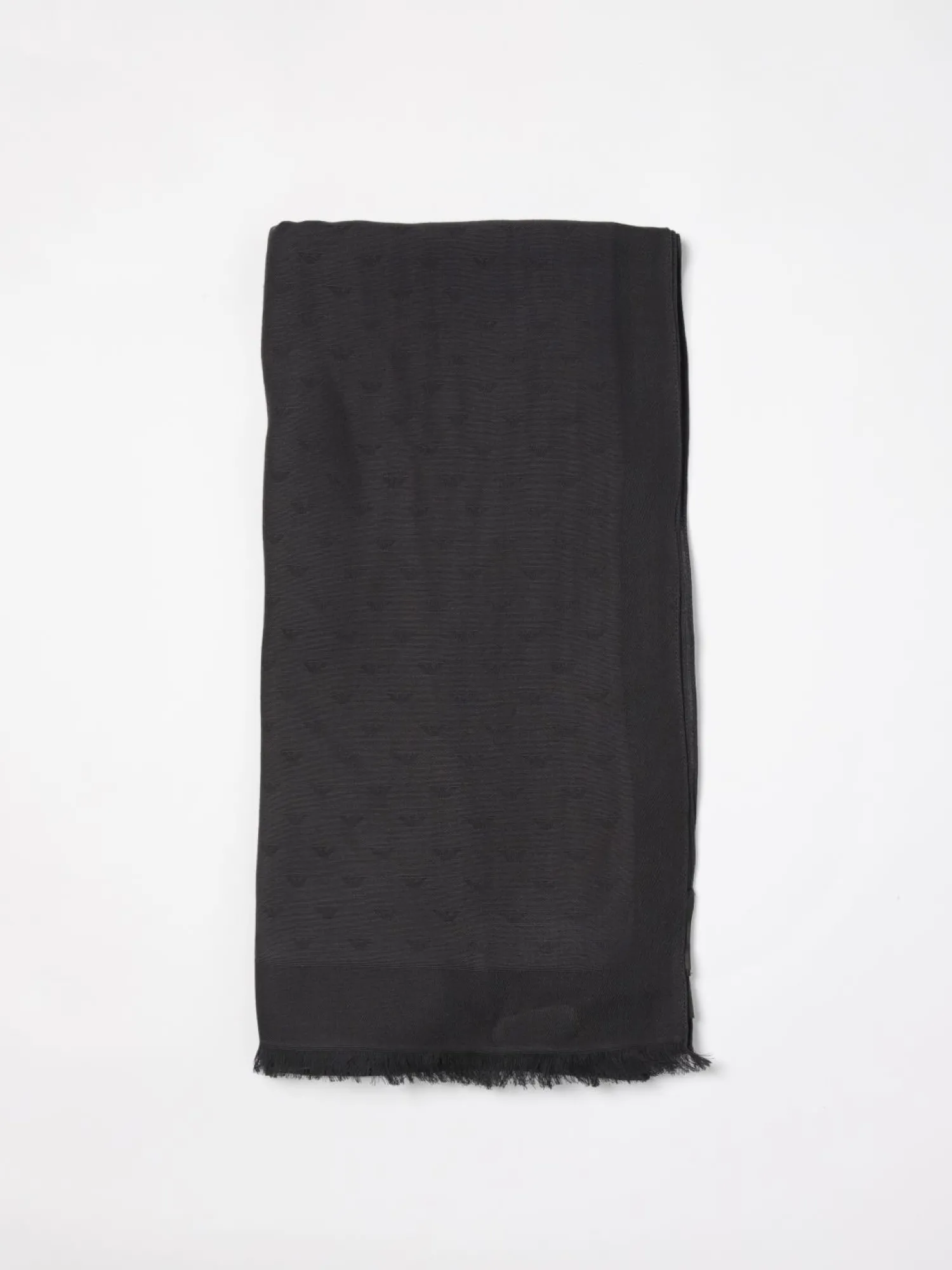 Best Stola in Modal e Cotone con Logo Jacquard / Uomo Sciarpe
