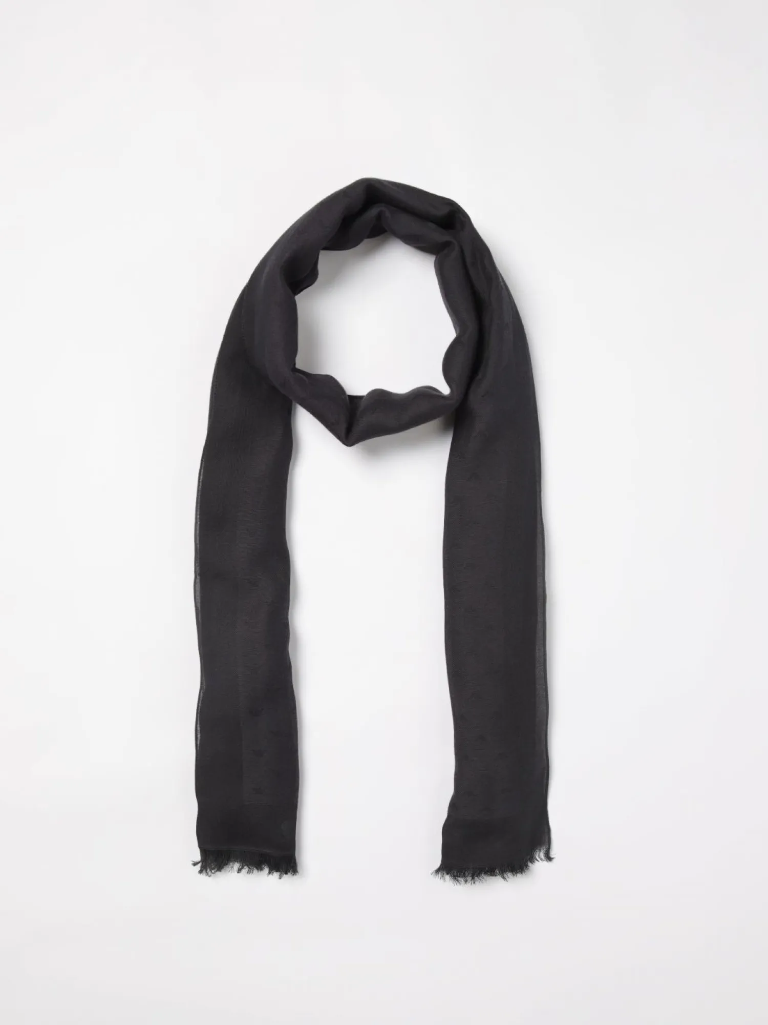 Best Stola in Modal e Cotone con Logo Jacquard / Uomo Sciarpe