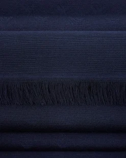 Outlet Stola in Modal e Cotone con Logo Jacquard / Uomo Sciarpe