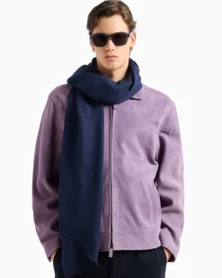 Outlet Stola in Modal e Cotone con Logo Jacquard / Uomo Sciarpe