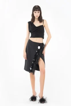 Top Asimmetrico in Interlock Crepe / Donna Top